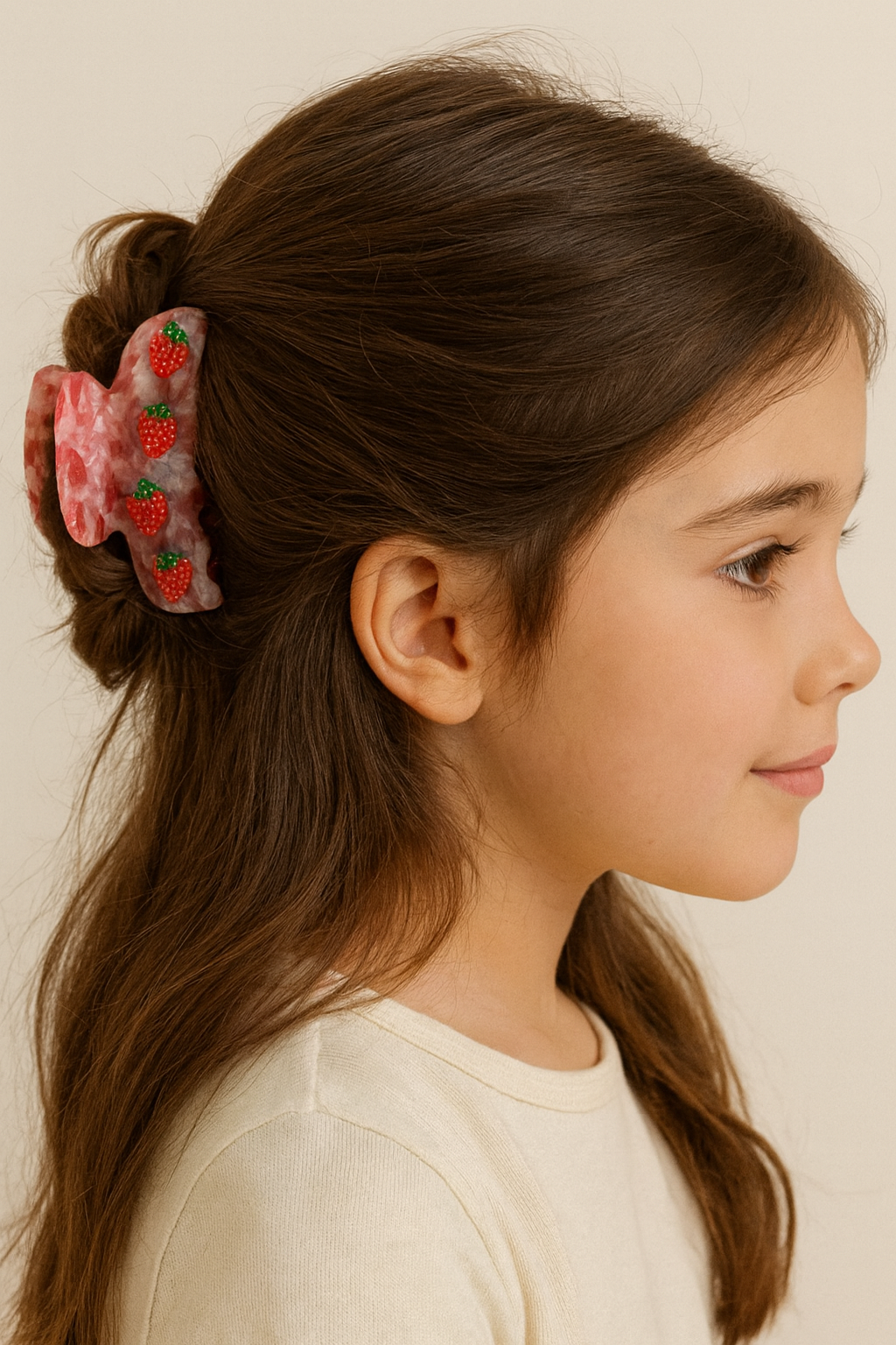 Kinder Haarspange „Sweet Strawberry“ – Niedliches Erdbeer-Design