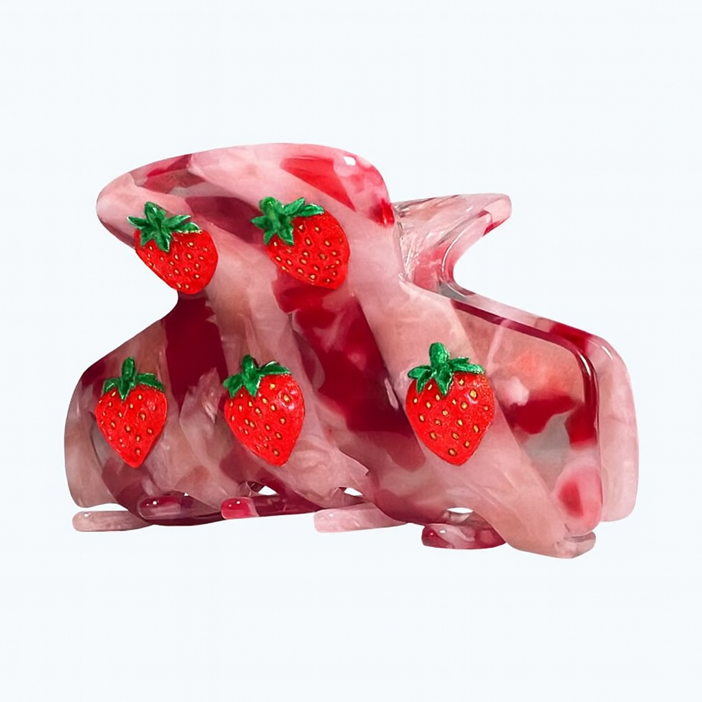 Kinder Haarspange „Sweet Strawberry“ – Niedliches Erdbeer-Design